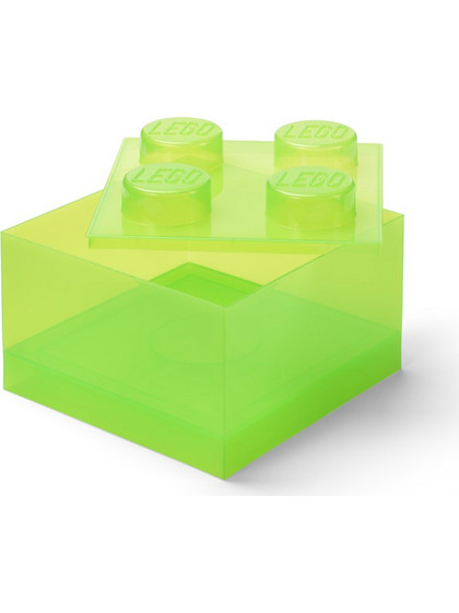 Lego Storage 4-Stud Brick Green Clear για 3+ Ετών 40090806