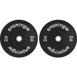 Sportnow Σετ Δίσκοι Ολυμπιακού Τύπου Rubber Cover 2x10kg Φ50mm A91-374V02BK