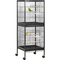 PawHut Κλουβί Πτηνών 51.5x50x140cm D10-074V00BK