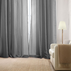 WhiteEgg Κουρτίνα Παραθύρου με Τρουκς 270x280 K0181-6 Grey