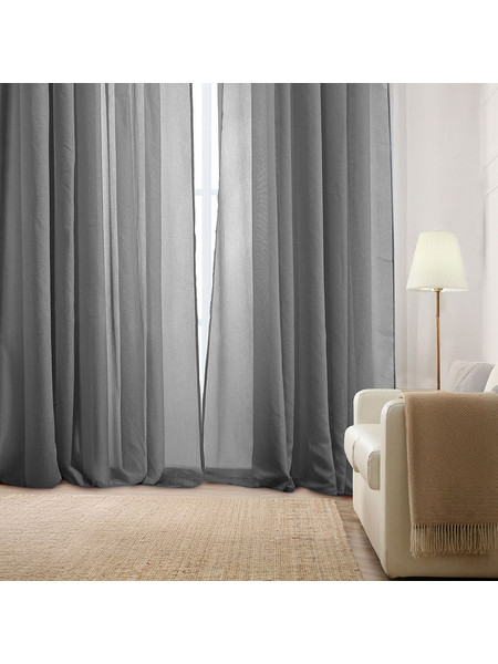 WhiteEgg Κουρτίνα Παραθύρου με Τρουκς 270x280 K0181-6 Grey