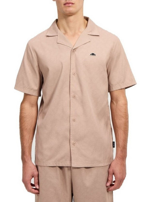 Ellesse Ανδρικό Πουκάμισο Βαμβακερό Κοντομάνικο Κανονική Γραμμή Μπεζ SHZ21894-209