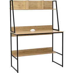 Pakoworld Herbey Γραφείο Reception Ξύλινο με Βιβλιοθήκη 100x48x139cm 375-000011