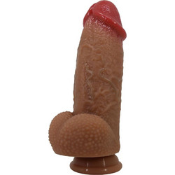 Pretty Love Achille Ρεαλιστικό Dildo με Βεντούζα & Όρχεις 22cm Καφέ