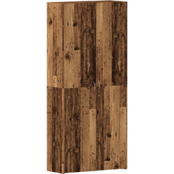 vidaXL Παπουτσοθήκη Ξύλινη Σταχτί M80xΠ35.5xY180cm 3333843