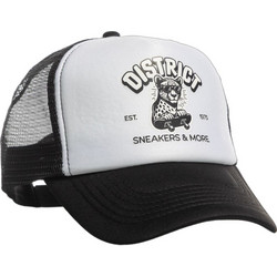 District75 Ανδρικό Καπέλο Jockey με Δίχτυ Snapback Υφασμάτινο Μαύρο Λευκό 125UCP-137-091
