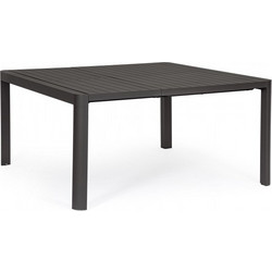 Kare Design Kiplin Ορθογώνιο Τραπέζι Κήπου Αλουμινίου Ανθρακί 149x149x77cm KA-0663466