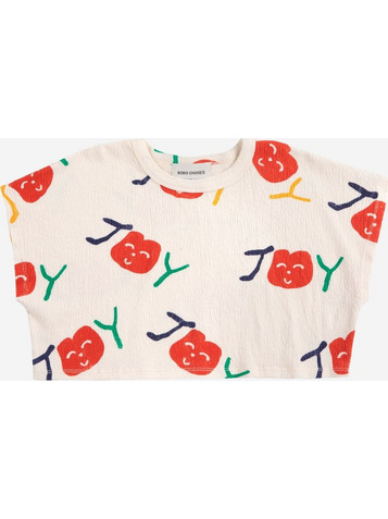 Bobo Choses Παιδικό T-Shirt Κοντομάνικο Μπεζ Κόκκινο B125AC021