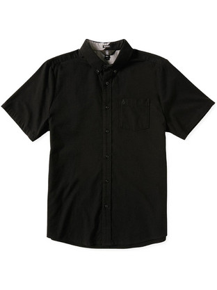 Volcom Everett Ανδρικό Πουκάμισο Βαμβακερό Κοντομάνικο Slim Fit Μαύρο A0412501-NBK