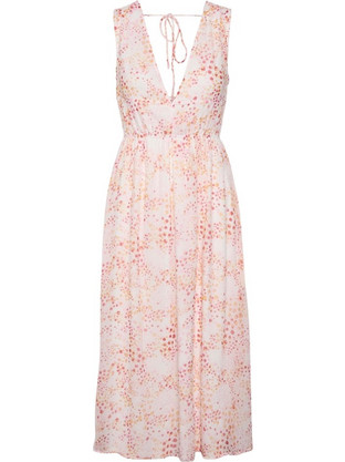 Moda Midi Καλοκαιρινό Βραδινό Φόρεμα Ροζ 10285479