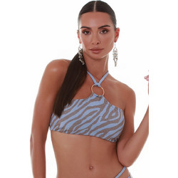 Bluepoint Bikini Top Μπουστάκι Animal Print Γαλάζιο 25066001-25