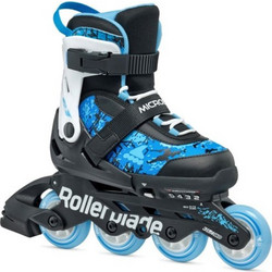 Rollerblade Microblade SL Inline Αυξομειούμενα Rollers Ενηλίκων Μαύρα Μπλε