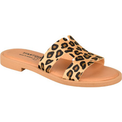Υφαντίδης Γυναικεία Σανδάλια Suede Καφέ Μπεζ 120012