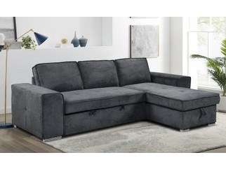 InsideHome Merano Γωνιακός Καναπές Κρεβάτι Αναστρέψιμη Γωνία με Αποθηκευτικό Χώρο Ανθρακί 272x164x80cm 0011.HS03DG
