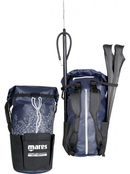 Mares Ascent 1108340 Στεγανός Σάκος Πλάτης 75lt Μπλε