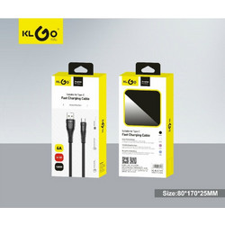 KLGO S-131 USB-A to USB-C 1.2m Black 6972108923564