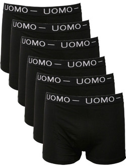 Uomo Ανδρικά Μποξεράκια Σετ 6Pack Μαύρα