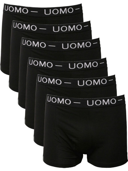 Uomo Ανδρικά Μποξεράκια Σετ 6Pack Μαύρα