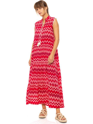 Pink Label Midi Καλοκαιρινό Καθημερινό Φόρεμα Μεταξωτό Φούξια B628