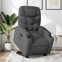 vidaXL Πολυθρόνα με Υποπόδιο Ανακλινόμενη Γκρι 3204621