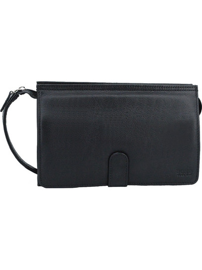 Leather 100 Δερμάτινη Ανδρική Τσάντα Χειρός Μαύρη 60-BAG-1023-1