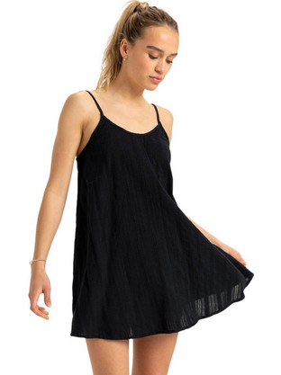 Roxy Favorite Summer Mini Καλοκαιρινό Καθημερινό Φόρεμα Μαύρο ERJX603448-KVJ0