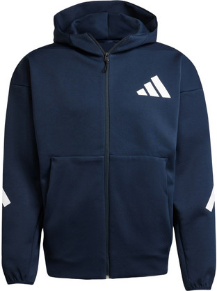 Adidas Z.N.E. Full-Zip Hooded Track Ανδρική Ζακέτα Φούτερ με Κουκούλα και Φερμουάρ Navy Μπλε JW4718