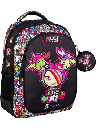 Must Tokidoki Cactus Σχολική Τσάντα Πλάτης Δημοτικού Μαύρη 470318