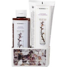 Korres Almond & Linseed Σετ Περιποίησης Μαλλιών Conditioner 200ml + Σαμπουάν 250ml