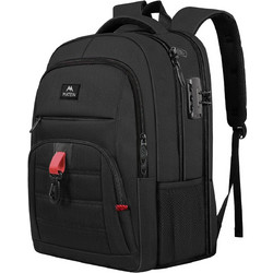 Matein 1425 Αδιάβροχο Αντικλεπτικό Backpack Laptop 17.3" Black
