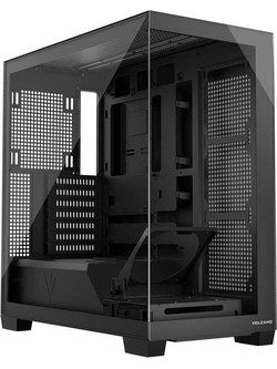 Modecom Volcano Stellar Black Midi Tower Κουτί Υπολογιστή RGB με Πλαϊνό Παράθυρο