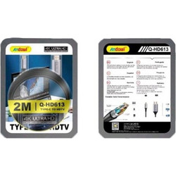 Andowl Καλώδιο HDMI Male to USB-C Male 2m Black Q-HD613