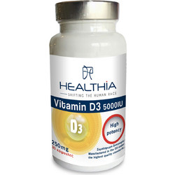 Healthia Vitamin D3 5000iu 250mg 30 Μαλακές Κάψουλες