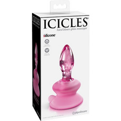 Pipedream Icicles No 90 Hand Blow Glass Πρωκτική Σφήνα 8cm Ροζ