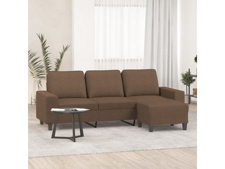 vidaXL Τριθέσιος Καναπές Καφέ 214x77x80cm 3201154