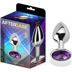 LateToBed Afterdark Πρωκτική Σφήνα Diamond Plug 7cm Ασημί Μωβ AD-291