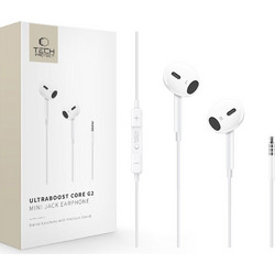 Tech-Protect Ultraboost Mini Core G2 Handsfree Earbud 3.5mm White