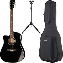 Harley Benton D-120CE-LH Black Bundle 2