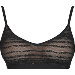 Sloggi Free Evolve Μπουστάκι Push Up χωρίς Μπανέλα Μαύρο 10224701-0004