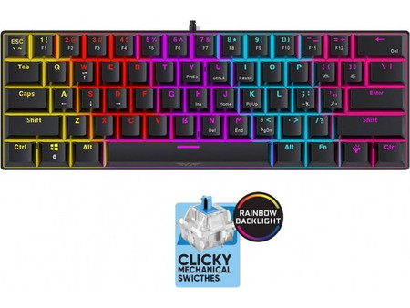 Armaggeddon MKA-1C Core Μηχανικό Gaming Πληκτρολόγιο 65% με Custom Blue Διακόπτες RGB Black