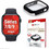 Displex Full Body Πλαστική Θήκη με Προστασία Οθόνης για Apple Watch 7 / 8 / 9 41mm Μαύρη