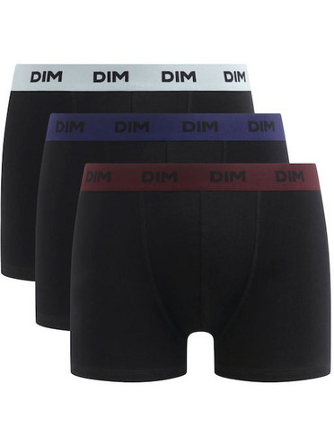 Dim Ανδρικά Μποξεράκια Σετ 3Pack Μαύρα D005D