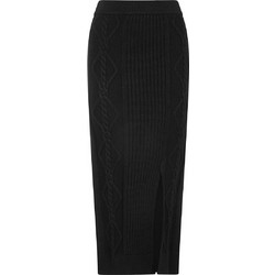 DKNY Μακριά Φούστα Πλεκτή Ψηλόμεση Pencil Μαύρη DJ4R0377-BLK