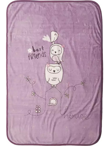 Nef-Nef Best Friends Κουβέρτα Κούνιας Βελουτέ 100x140 Μωβ