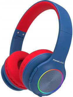 PowerLocus PLED Ασύρματα Bluetooth Παιδικά Ακουστικά On Ear Μπλε Κόκκινα