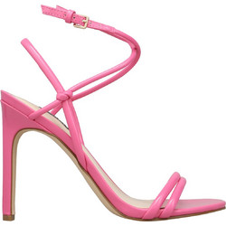 Nine West MALAYA3 Γυναικεία Πέδιλα Δερμάτινα Φούξια με Λεπτό Ψηλό Τακούνι