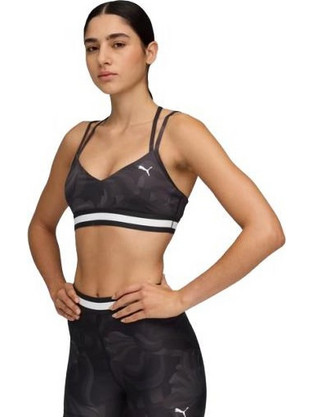Puma Floral Ribbon Αθλητικό Μπουστάκι με Μέτρια Στήριξη & Ελαφριά Ενίσχυση Ανθρακί 527494-01