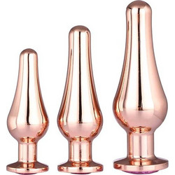 Dream Toys Gleaming Love Trainer Kit Σετ Πρωκτικές Σφήνες Diamond Plugs Ροζ Χρυσές 3τμχ