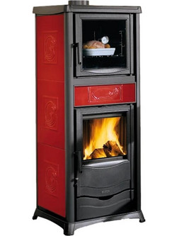 La Nordica Rossella Plus Forno 5.0 Bordeaux Μαντεμένια Ξυλόσομπα Αερόθερμη με Φούρνο 9.4kW