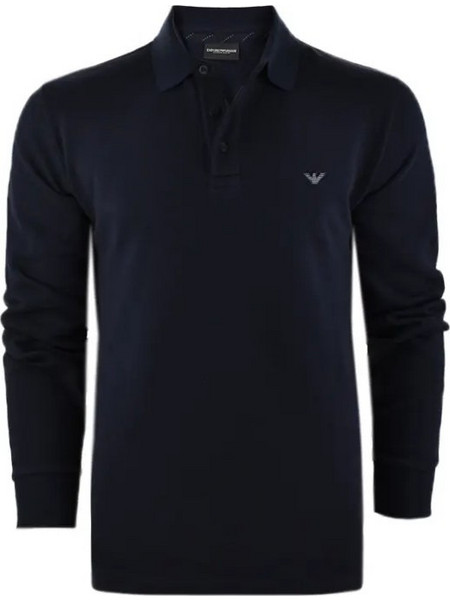 Emporio Armani Ανδρική Μπλούζα Polo Μακρυμάνικη Navy Μπλε EM002200-AF14982-UB102